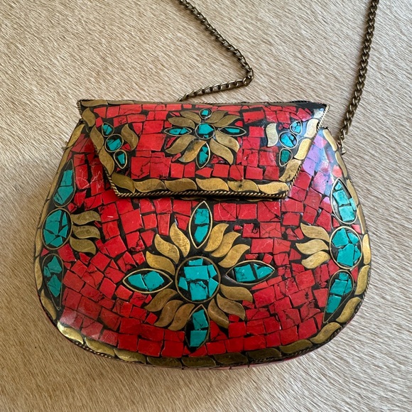 Vintage Handbags - Mosaic metal bag- sizzzle
